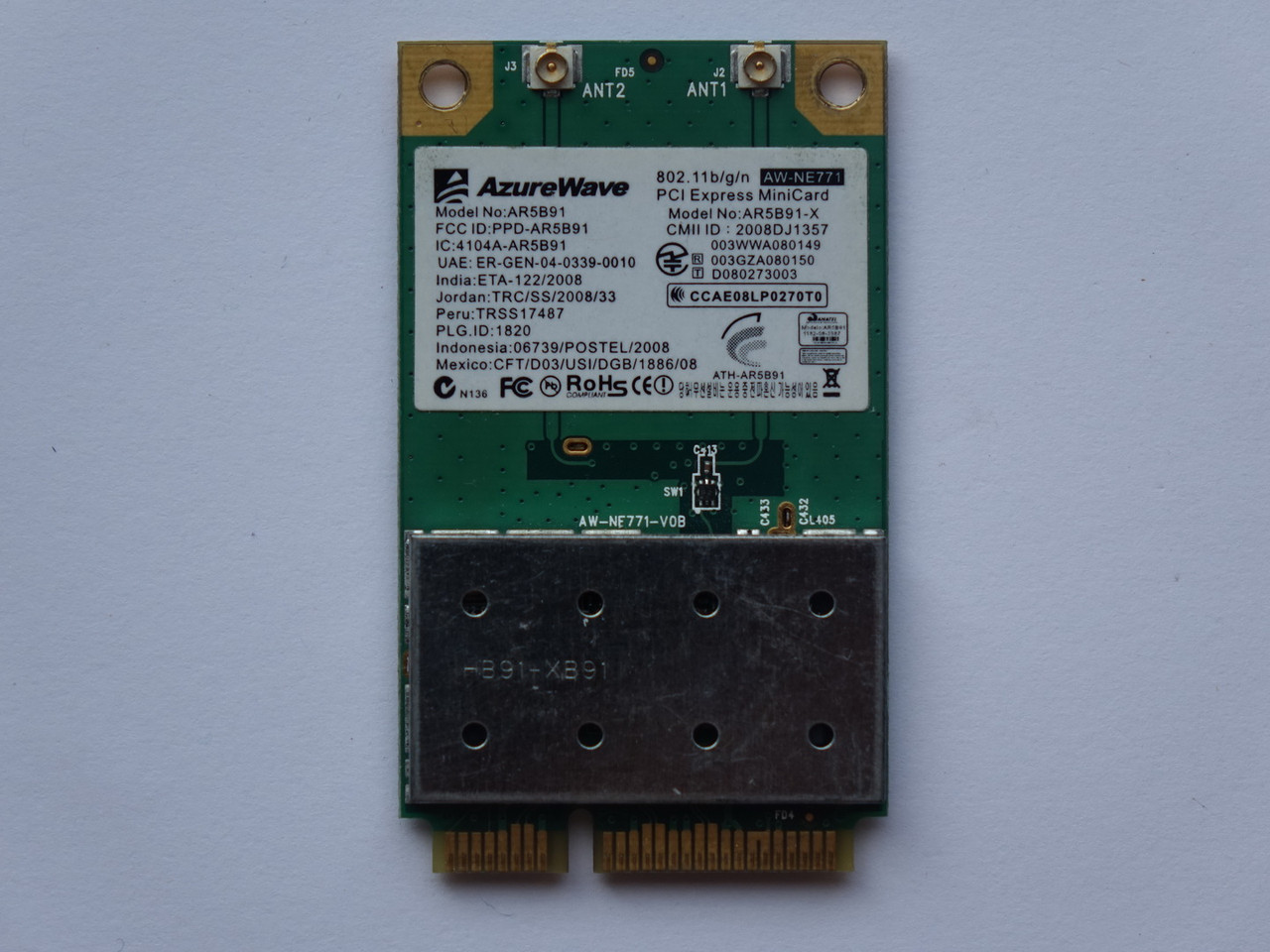 AzureWave AR5B91 WiFi Адаптер Модуль Мережева карта (ATH-AR5B91), БУ