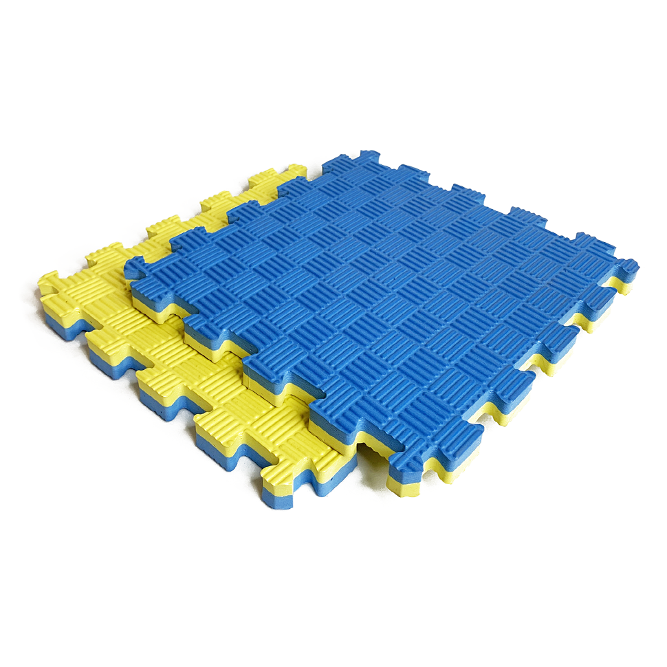 Килимок-пазл 30х30х2см Жовто-синій двосторонній IZOLON EVA SPORT