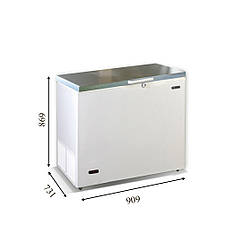 IRAKLIS 26 INOX (240л) Морозильна скриня з глухою кришкою з нержавіючої сталі ТМ CRYSTAL Греція