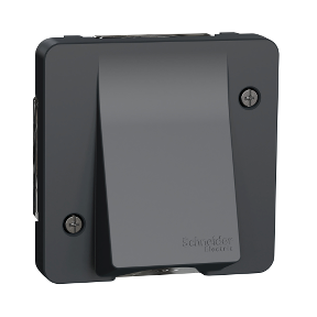 Механізм виведення кабелю IP55 чорний Mureva Styl Schneider Electric MUR37931, фото 1