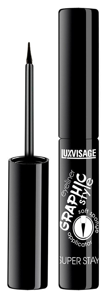 Підводка для очей чорна Luxvisage Graphic Style Super Stay, 4 г, фото 1