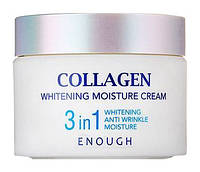 Крем для лица Enough Collagen Whitening Moisture Cream 3 в 1 с коллагеном и осветляющим эффектом (50г)