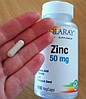 Цинк Solaray Zinc 50 mg (100 veg caps), фото 6