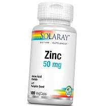 Цинк Solaray Zinc 50 mg (100 veg caps), фото 4