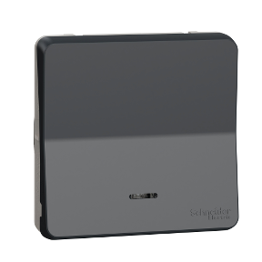 Механізм перемикача з підсвічуванням IP55 чорний Mureva Styl Schneider Electric MUR35025, фото 1