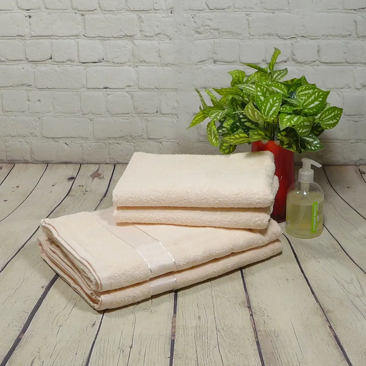 Рушник Узбекистан лицьове махровий 50x90 см Персик, фото 1