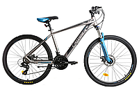 Велосипед найнер Crosser Solo 29" (рама 19, 21S) Hidraulic Shimano серо-синий