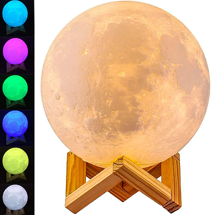 Світлодіодний 3D світильник Moon Light (нічник), фото 1