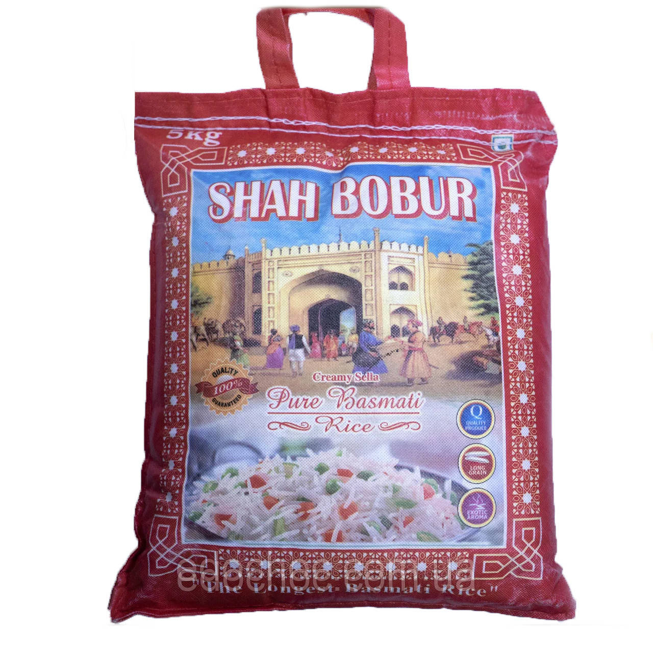 Рис Басматі Кремовий SHAH BOBUR, пропарений,1 кг