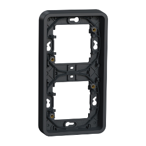 Рамка 2-постова вертикальна IP55 чорна Mureva Styl Schneider Electric MUR34151, фото 1