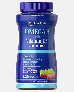 Омега-3 - Puritan's Pride children's Omega-3 / 120 gummies
