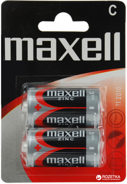 Сольова батарейка Maxell R14 2шт/уп blister