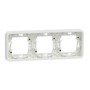 Рамка 3-постова горизонтальна IP55 біла Mureva Styl Schneider Electric MUR39109, фото 1
