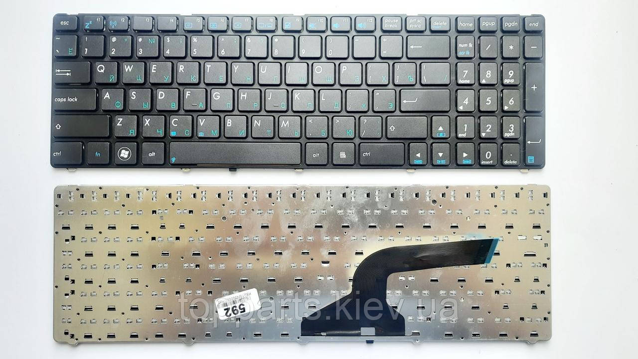 Клавиатура для ноутбуков Asus A52, K52, N53, X52, X54, U50 черная (версия K52) RU/US