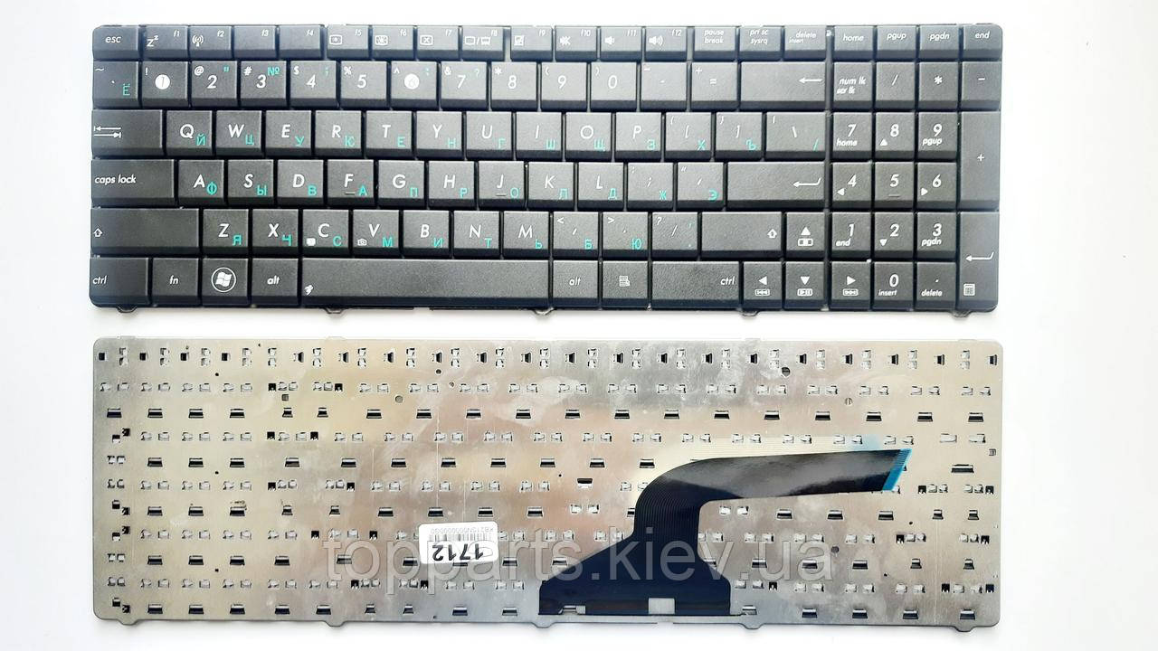 Клавіатура для ноутбуків Asus A52, K52, N53, X52, X54, U50 чорна (версія N53) RU/US