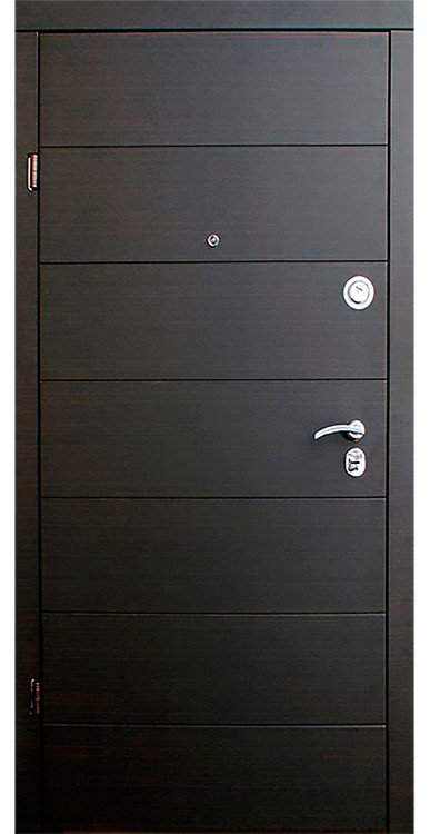 Двері вхідні в квартиру Горизонталь   Ваш ВиД Венге 860/960х2050х85 Ліве/Праве, фото 1