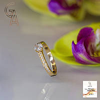 Золотое женское классическое кольцо Гелис 2583