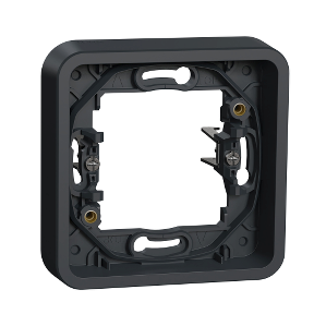 Рамка 1-постова із затискачами IP55 чорна Mureva Styl Schneider Electric MUR34108, фото 1