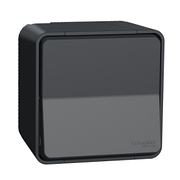 Перемикач одноклавішний у зборі IP55 для поверхневого монтажу чорний Mureva Styl Schneider Electric MUR35021