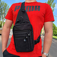 Сумка синтетична плечова з кобурою A-line А33, чорна