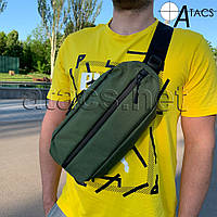 Сумка A-line А44 синтетична нагрудна/поясна/бананка з кобурою олива