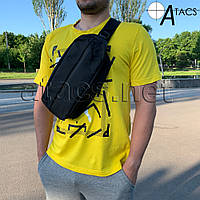 Сумка A-line А44 синтетична нагрудна/поясна/бананка з кобурою ЧОРНА