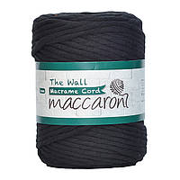 Хлопковый шнур Maccaroni Macrame the Wall 5 mm чорный