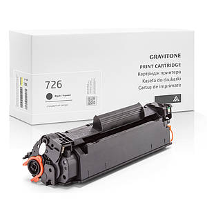 Сумісний Картридж Canon 726 (3483B002) Black, 2.100 стор., аналог від Gravitone (GTC-CRG-726-BK)