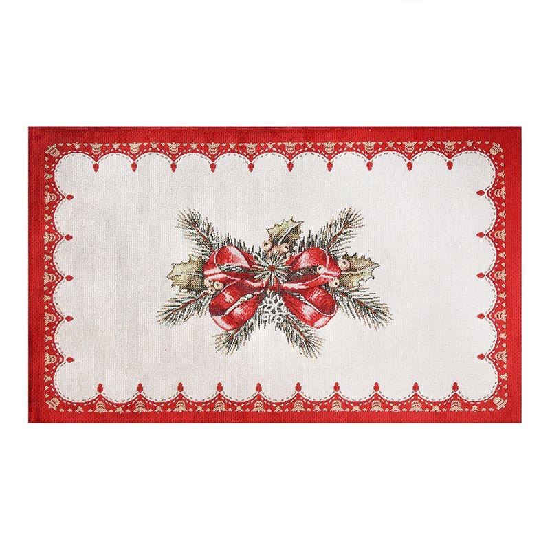 Серветка новорічна з люрексом і тефлоновим просоченням "Пишна гірлянда" Villa Grazia Premium, фото 1