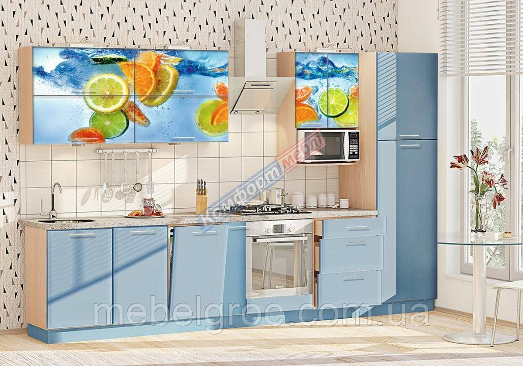 Кухня Хай-тек глянець з фотодруком KX-6 тм Комфорт