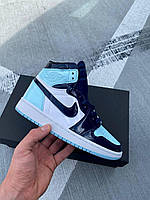 Nike Air Jordan 1 Retro Patent кроссовки женские лаковые. Глянцевые кроссы Найк Аир Джордан 1 Ретро женские.