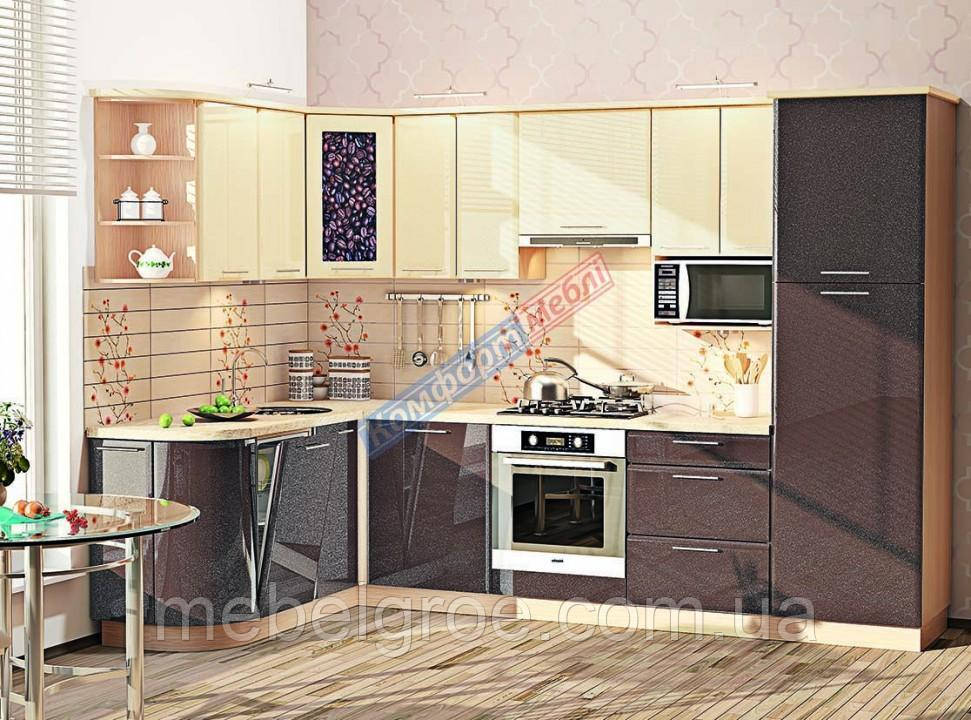 Кухня Хай-тек глянець з фотодруком KX-456 тм Комфорт