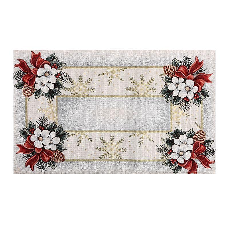 Серветка новорічна з гобелену з малюнком "Снігові забави" Villa Grazia Premium, фото 1