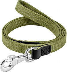 Поводок Collar (брезентовий, зелений, світловідбиваючий, 20мм/200см)