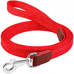 Поводок Collar (брезентовий, червоний, 25мм/200см)