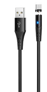 Магнітний кабель для заряджання micro usb Hoco X60, USB-кабель для заряджання андроїд, Зарядний шнур на магніті