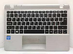 Acer Aspire E3-111 V3-111P Корпус C (топкейс з клавіатурою EN, середня частина) Срібло, USB Зліва бу