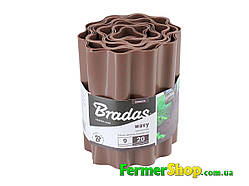 Бордюр хвилястий коричневий, довжина 9 м, висота 20 см - BRADAS