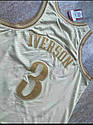 Золота Джерсі Айверсон Філадельфія Allen Iverson №3 Philadelphia 76ers 2000/01 Mitchell@Ness, фото 4