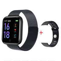 Смарт годинник Smart Watch T80S 2 браслета чорні ( код: IBW727B )