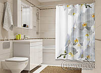 Фото Шторка для ванной "Белая орхидея" - цена указана за 1 м.кв. Читаем Описание!
