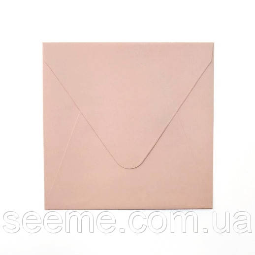 Конверт 140x140 мм, колір тілесно-рожевий (cipria rose), КОМПЛЕКТ 10 шт.