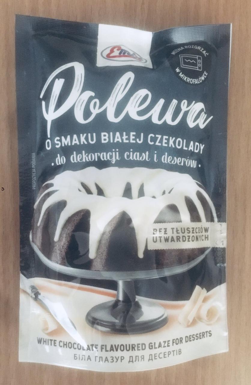 Глазурь для десертов белый шоколад Emix, 100 г, Польша, поливка для тортов - фото 1 - id-p1446087424