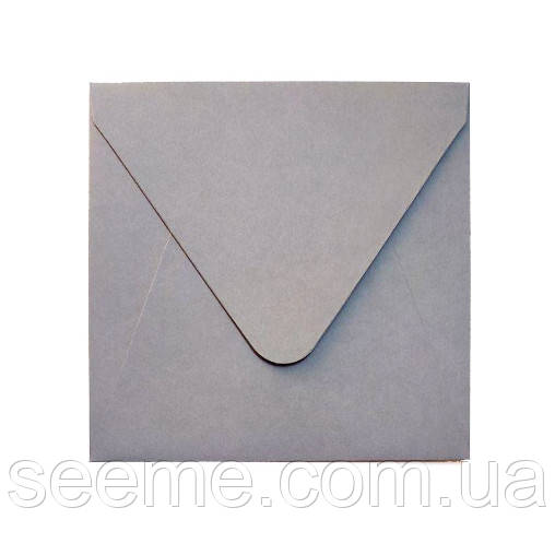 Конверт 105x105 мм, колір сірий, КОМПЛЕКТ 10 шт.