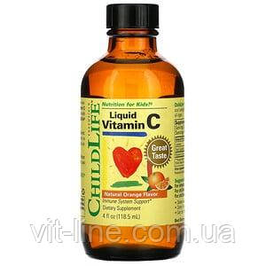 ChildLife рідкий  вітамін C для дітей  натуральний апельсин 118мл