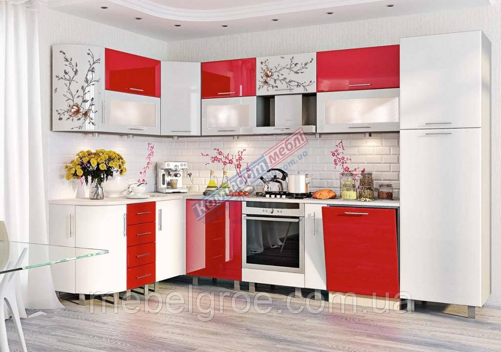 Кухня Хай-тек глянець з фотодруком KX-169тм Комфорт, фото 1