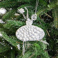 🔥 Розпродаж! Прикраса "Чарівна срібна балерина" 9х14 см