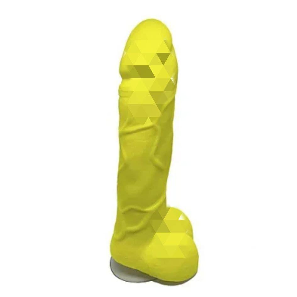 Крафтовое мило-член з присоском Чистий Кайф Yellow size S натуральне