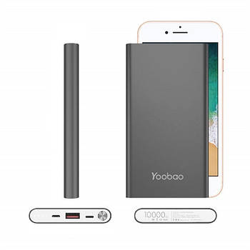 Зовнішній акумулятор Yoobao A1 Lithium Polymer 10000 mAh Gray