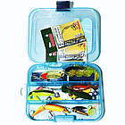 Спінінг з котушкою в зборі 2.1 м. + снасті для лову хижої риби у коробці(щука, судак, окунь), фото 6